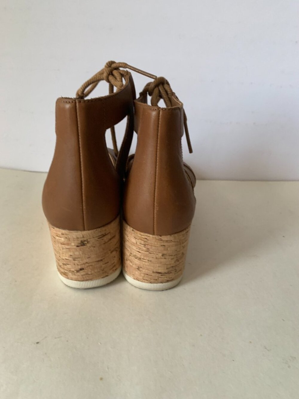 SOREL CAMERON LACE UP WOMENS PLATFORM SHOES SANDALS BROWN SIZE 8.5 WORN ONCE - Picture 9 of 14